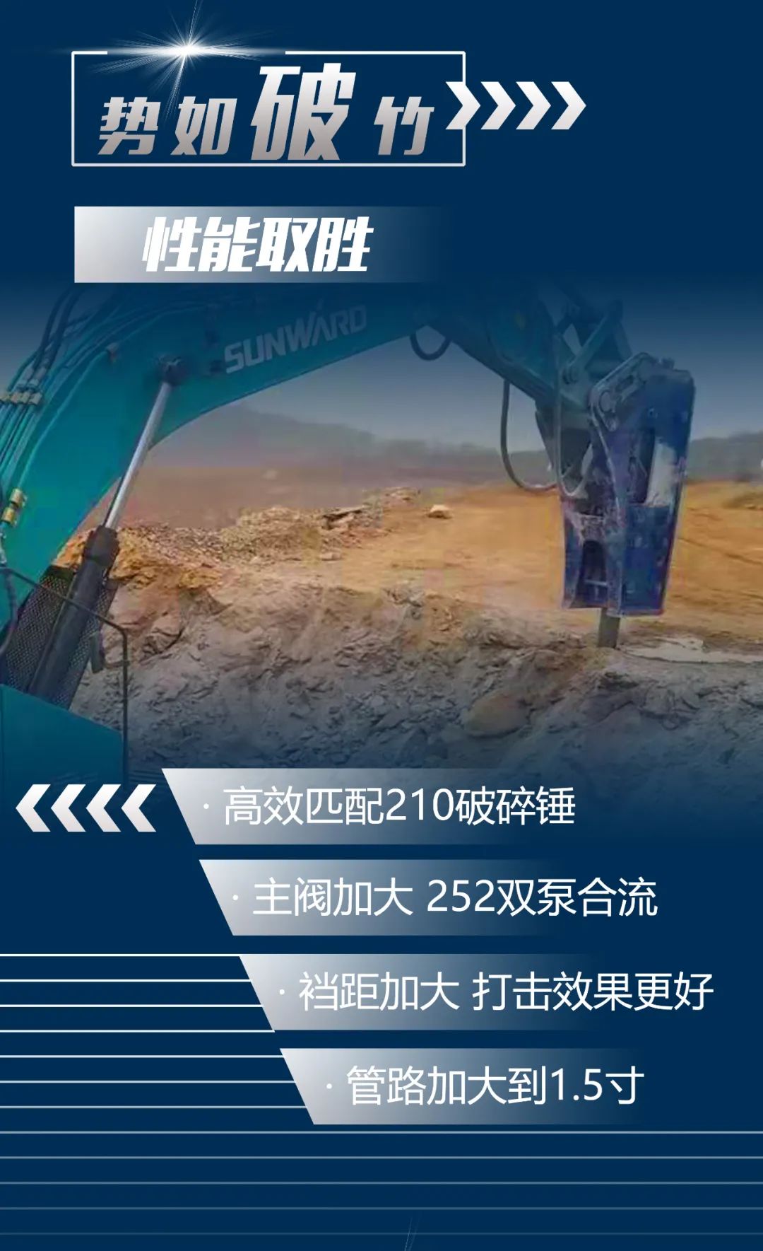 一图读懂 | 又一矿山重载施工利器！KAIYUN·开云「中国」官方网站智能SWE650FB破碎锤重磅亮相