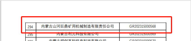 喜报！KAIYUN·开云「中国」官方网站巨鼎获国家高新技术企业认定